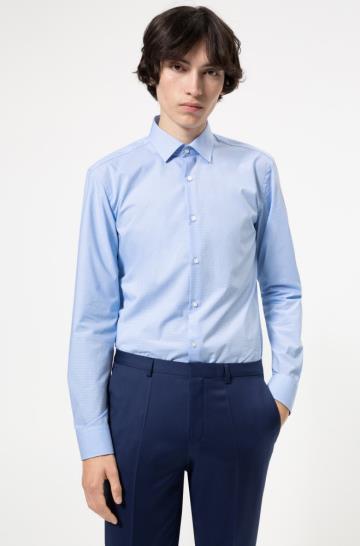 Koszula HUGO Slim Fit Głęboka Niebieskie Męskie (Pl85529)